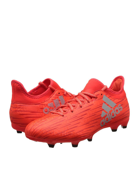 adidas X 16.3 Pantofi de Fotbal cu crampoane Roșu Solar / Argintiu Metalizat
