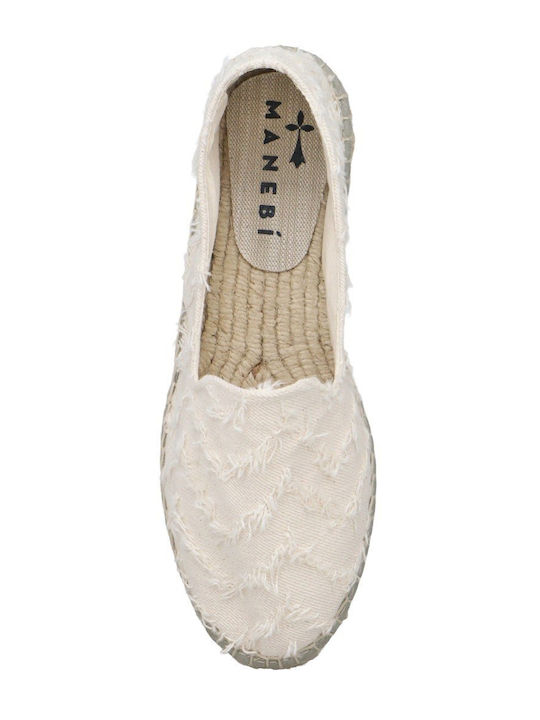 Din material textil Espadrile dama în culoarea Alb