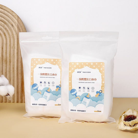 Wasserdicht Lätzchen Papier Einweg mit Bügelverschluss und Schlaufe White/blue 10Stück