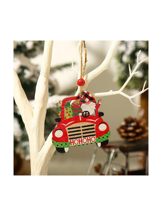 Ornament suspendat Mașină Din lemn Multicolor 8x8buc