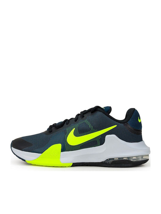 Air Max Impact 4 Χαμηλά Μπασκετικά Παπούτσια Black / Armory Navy / Pure Platinum / Volt
