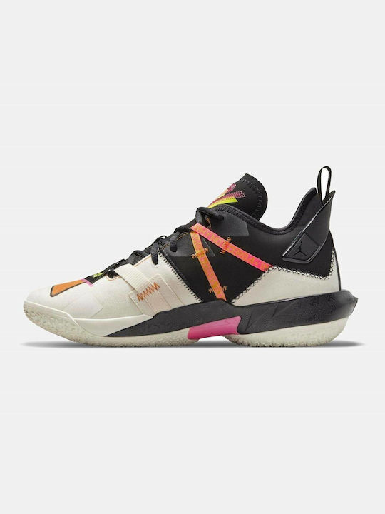 Why Not Zer0.4 Low Basketball Shoes Pale Ivory / Black / Alpha Orange