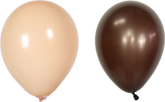 Σετ 10 Μπαλόνια Latex Καφέ 30εκ.