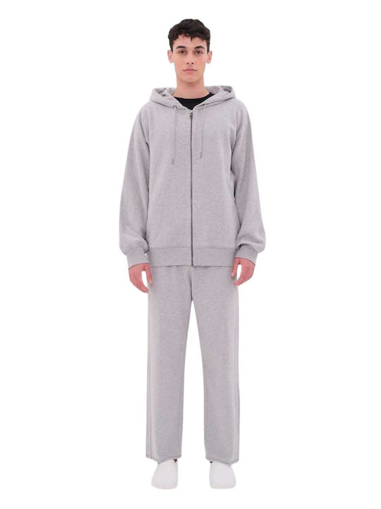 Ζακέτα με Κουκούλα Melange Grey