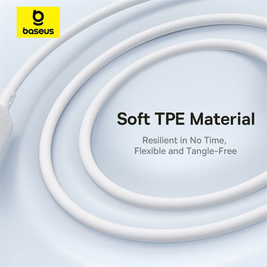 Baseus Fast USB to Type-C / Lightning Cable 5A Λευκό 1.5m P10377706213-00