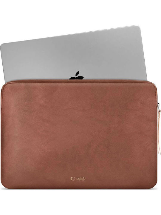 Tech-Protect Τσάντα για Laptop 14" σε Καφέ χρώμα