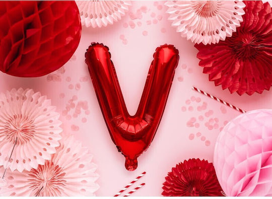 Luftballon Folie Buchstabe V Rot 40cm