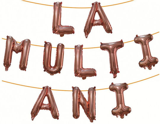 Set 10 Luftballons Folie Beige Buchstaben 40cm