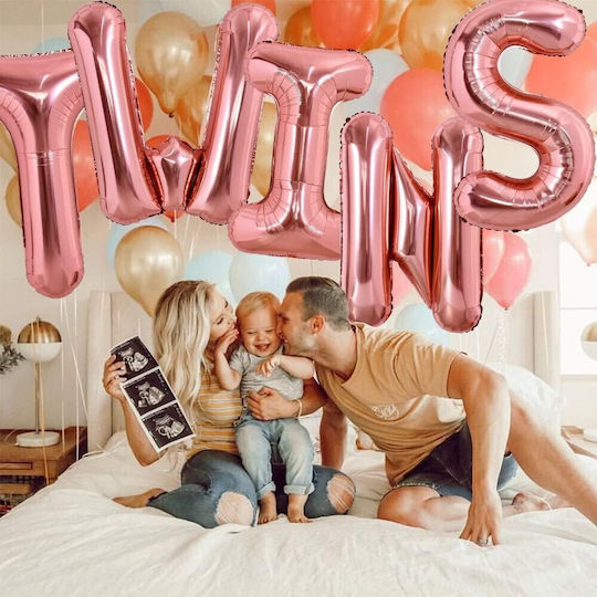 Balon Folie Jumbo Literă S Rose Gold 100buc