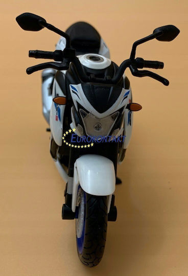 Maisto Suzuki GSX-S750 Φιγούρα Μοντελισμού Μηχανή Λευκή σε Κλίμακα 1:18
