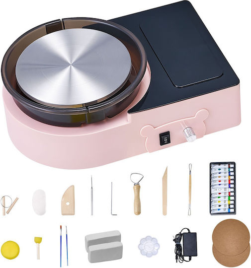 Vevor Mini Pottery Wheel Electric Clay Wheel Kids Adults 158 Mm Pink