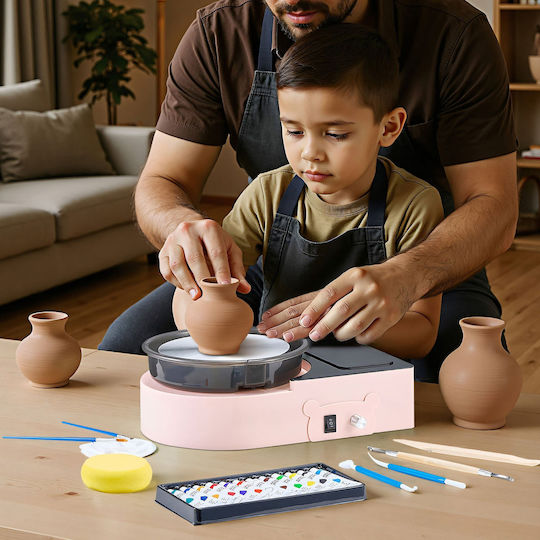 Vevor Mini Pottery Wheel Electric Clay Wheel Kids Adults 158 Mm Pink