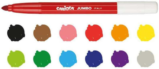 Carioca Jumbo Markere de Desen 6mm Set 12buc