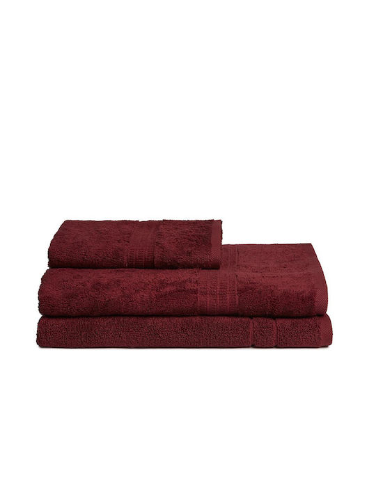 Homelover 3-tlg. Set Badetücher Bery Red Gewicht 500gr/m²