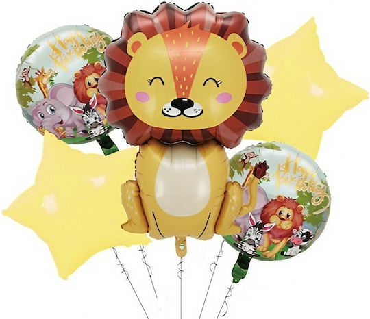 Set 5 Luftballons Folie Bunte Jumbo 101cm