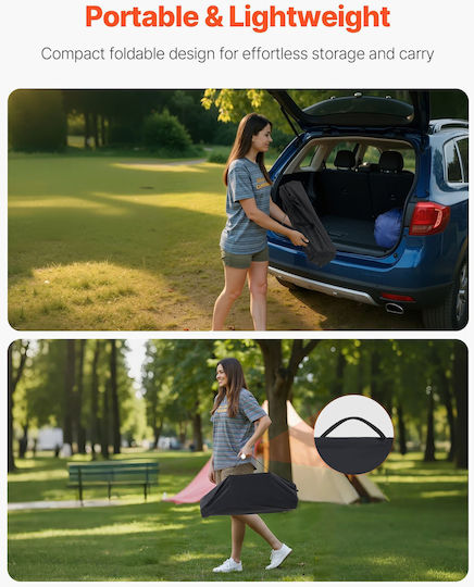 Vevor Τραπέζι Αλουμινίου για Camping Πτυσσόμενο Ασημί