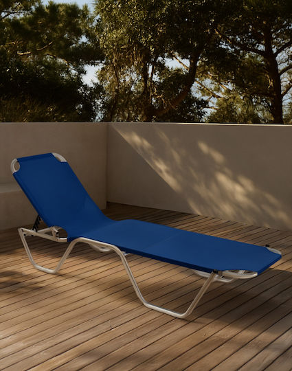 Polihome Strandliegen Blau 188x59x30cm. 1Stück