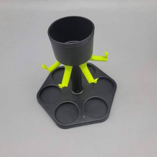 Hexagonaler Shot-Dispenser Halter Flippy 6 Gläser Komplettset Verpackung Box Dispenser Divider Trinkspiel Schwarz