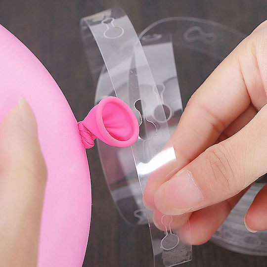 Transparent Balloon Attachment Tape Flippy PVC 5 M Double Holes Transparent
