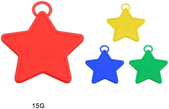 Set 4 Greutăți Balon Helium Flippy 60 Grame 15 Grame Fiecare Plastic Formă Stea Multicolor