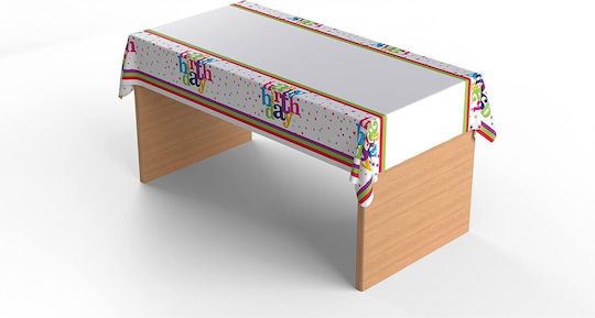 Rechteckige Party-Tischdecke Flippy Happy Birthday Collection 180 x 108 cm Pe Kunststoff Wasserdicht Mehrfarbig