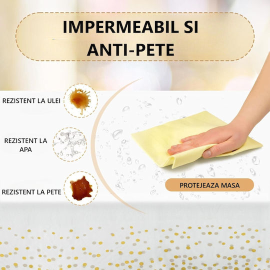 Husă De Masă Pentru Petreceri Flippy Made Peva Roz Cu Buline Imprimat 137 X 274 Cm Rezistentă La Apă Rezistentă La Pete Curățare Rapidă Neagră