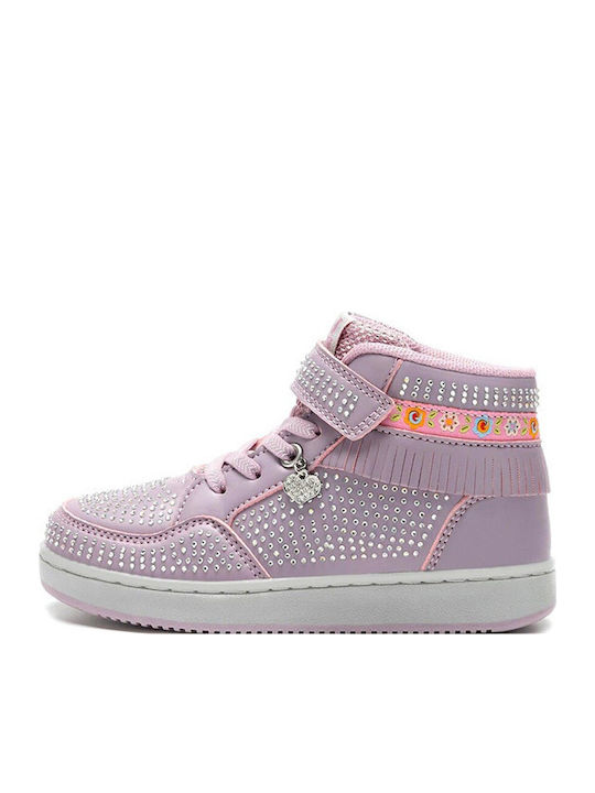 Frangetta Mix Παιδικά Sneakers High με Σκρατς Ροζ
