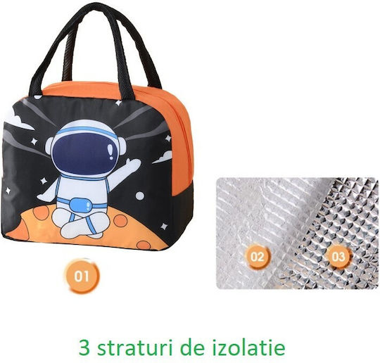 Schulische Isothermische Hand-Lunch-Tasche 2Es Schwarz 19 x 13 x 23cm