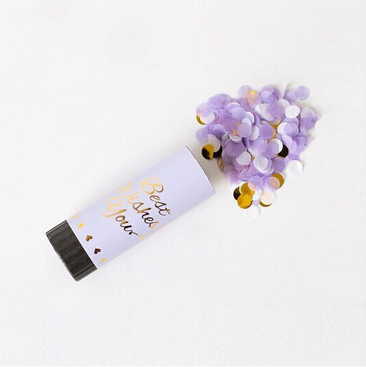 Tun Confetti Flippy Best Wishes 11 X 4 Cm Design Cu Buline Din Hârtie și Foaie Violet