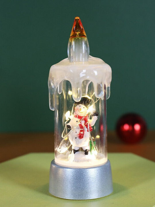 Crăciun Sticlos Lampion Gri 13x5cm.