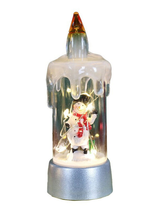 Crăciun Sticlos Lampion Gri 13x5cm.