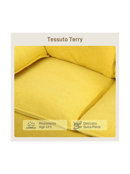 HomCom Doppelsitzer Sofa Gelb 130x77x84cm