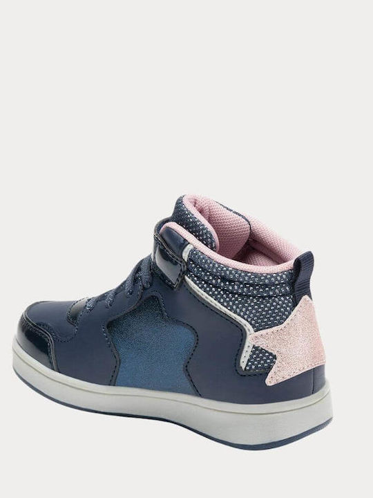 Kids Sneakers High with Scratch Blue
