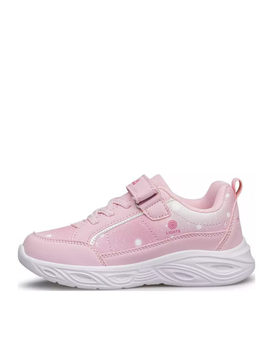 Memory Flash Gordon Παιδικά Sneakers με Σκρατς & Φωτάκια Ροζ