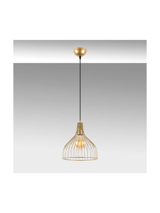 Opviq Cafu Pendant Light Yellow with Socket E27 25x25x123cm