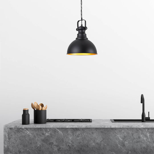 Opviq Saglam Hängelampe Schwarz mit Fassung E27 31x31x90cm.