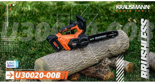 Krausmann Pruning Battery Chainsaw Solo Brushless 20V 2.3kg with Blade 25cm