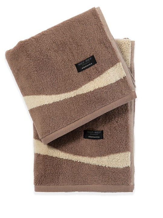 Nef-Nef Homeware Πετσέτα Προσώπου Viper 50x90εκ. Brown Βάρους 550gr/m²