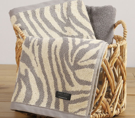 Nef-Nef Homeware Bath Towel Zesten 70x140cm Grey Weight 550gr/m²