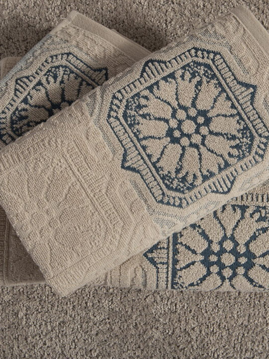 Nef-Nef Homeware Facecloth Demand 50x90cm Ecru Weight 550gr/m²