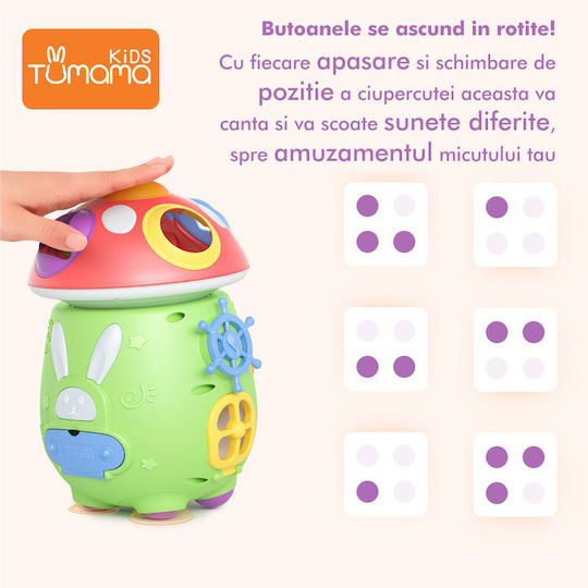 Tumama Kids Jucărie de Sortare a Formelor cu Muzică, Lumină și Sunete pentru 18++ Luni