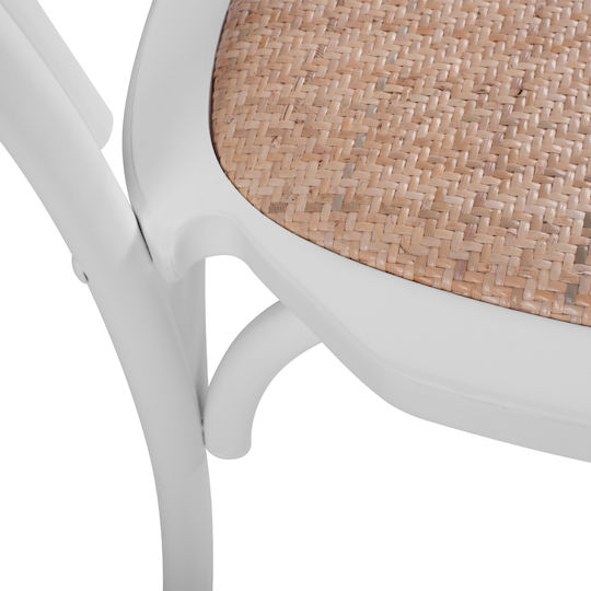 Aliyah Cafe Wooden Chair White 45x54x89cm