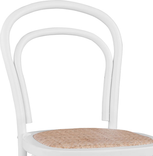 Aliyah Cafe Wooden Chair White 45x54x89cm