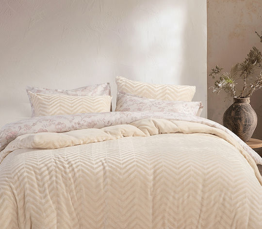 Nef-Nef Homeware Duvet Cover Set Queen with 2 Pillowcases 240x220 Carmen Ecru