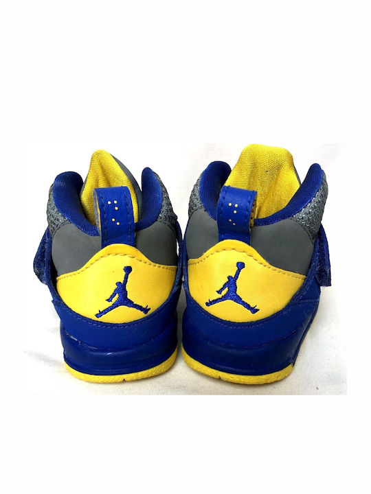 Air  Flight 45 TD Kids Sports Shoes Running with Hoop & Loop Closure Gray