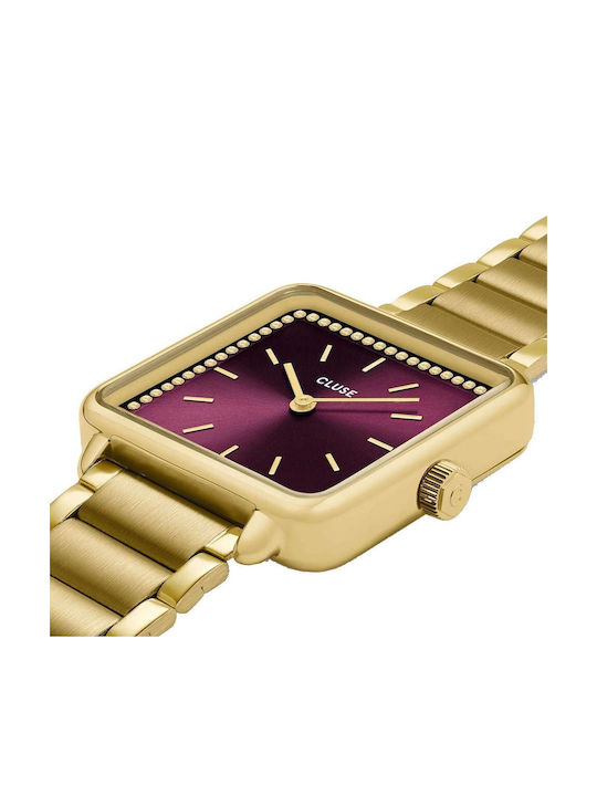 Cluse La Tetragone Women's Watch with Gold Metal Bracelet