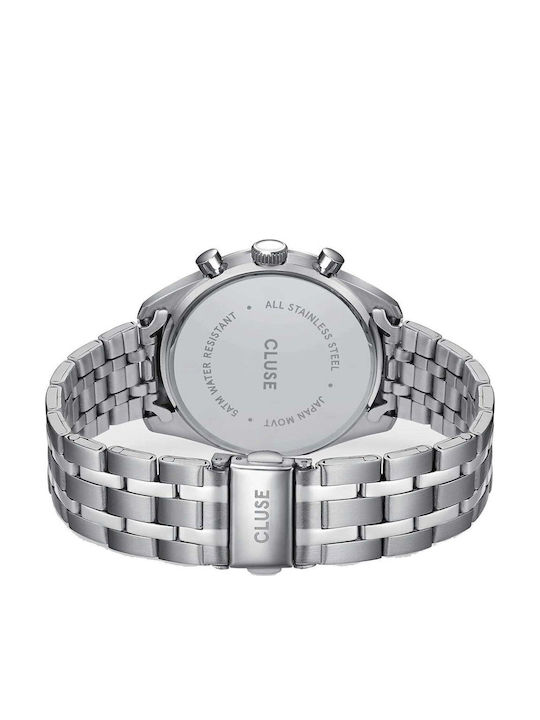 Cluse Aravis Men's Watch Battery with Silver Metal Bracelet