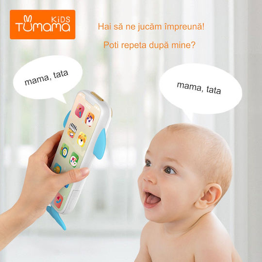 Tumama Kids Jucărie Telefon cu Muzică, Lumină și Sunete pentru 18++ Luni