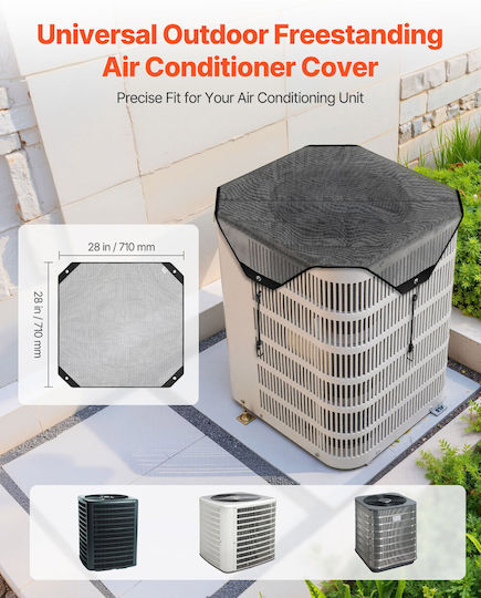 Vevor 710x710 Mm Klimaanlage Abdeckung Mesh Verteidiger Reißfest Outdoor