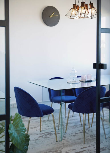 Crystal Τραπέζι Τραπεζαρίας Γυάλινο 150x90x75εκ.